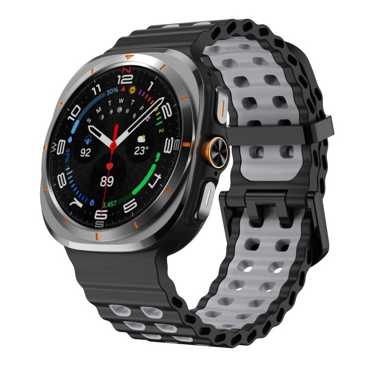 Bracelet en silicone bicolore Kalebol Ocean, pour Samsung Galaxy Watch Ultra 47mm / Ultra 2025
