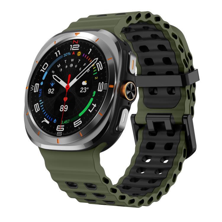 Bracelet en silicone bicolore Kalebol Ocean, pour Samsung Galaxy Watch Ultra 47mm / Ultra 2025