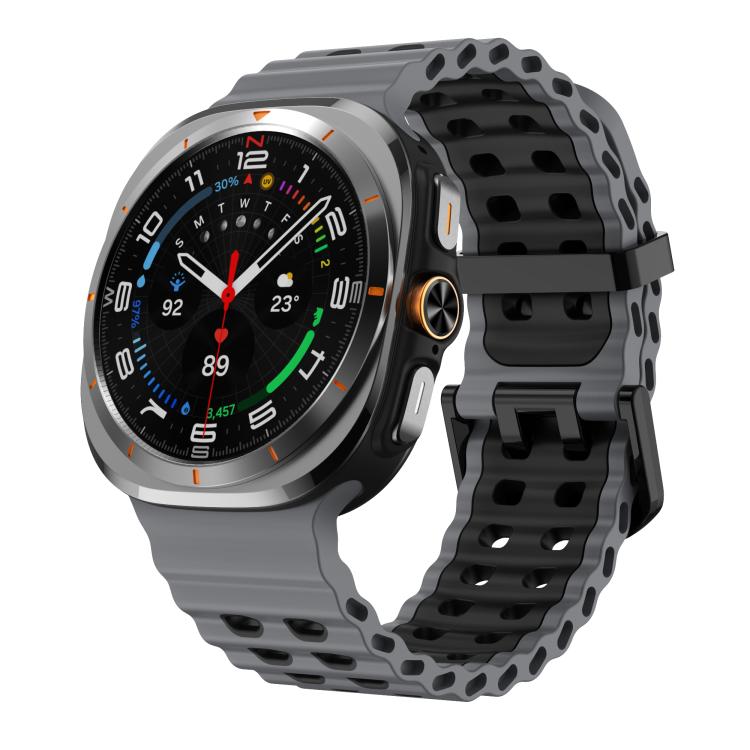 Bracelet en silicone bicolore Kalebol Ocean, pour Samsung Galaxy Watch Ultra 47mm / Ultra 2025