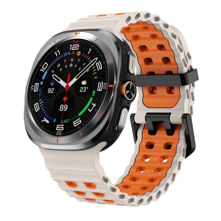 Bracelet en silicone bicolore Kalebol Ocean, pour Samsung Galaxy Watch Ultra 47mm / Ultra 2025