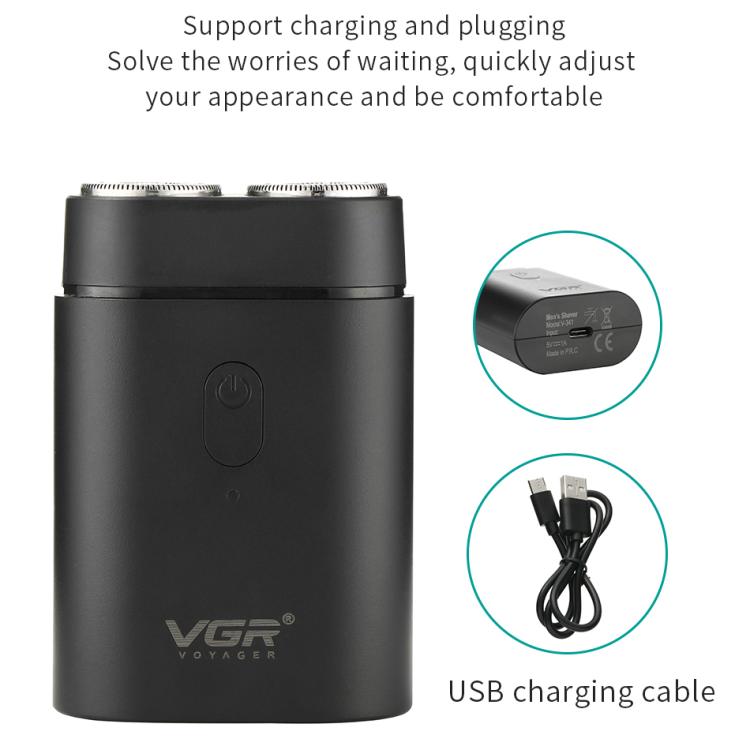 Rasoir électrique portable VGR V-341 à 2 têtes rotatives, V-341