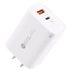 Chargeur rapide AR-PD12 65W QC3.0 USB et USB-C / Type-C PD, prise US, prise US