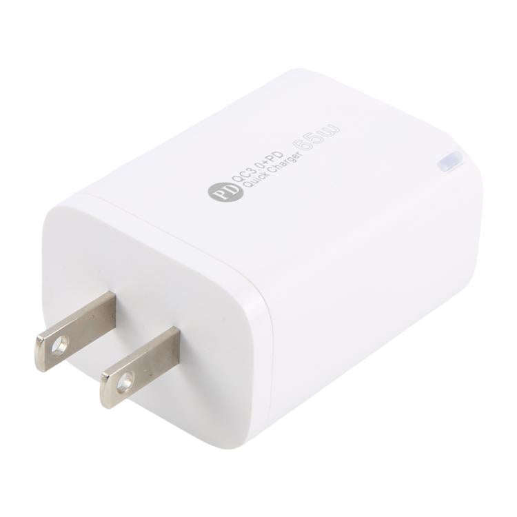 Chargeur rapide AR-PD12 65W QC3.0 USB et USB-C / Type-C PD, prise US, prise US