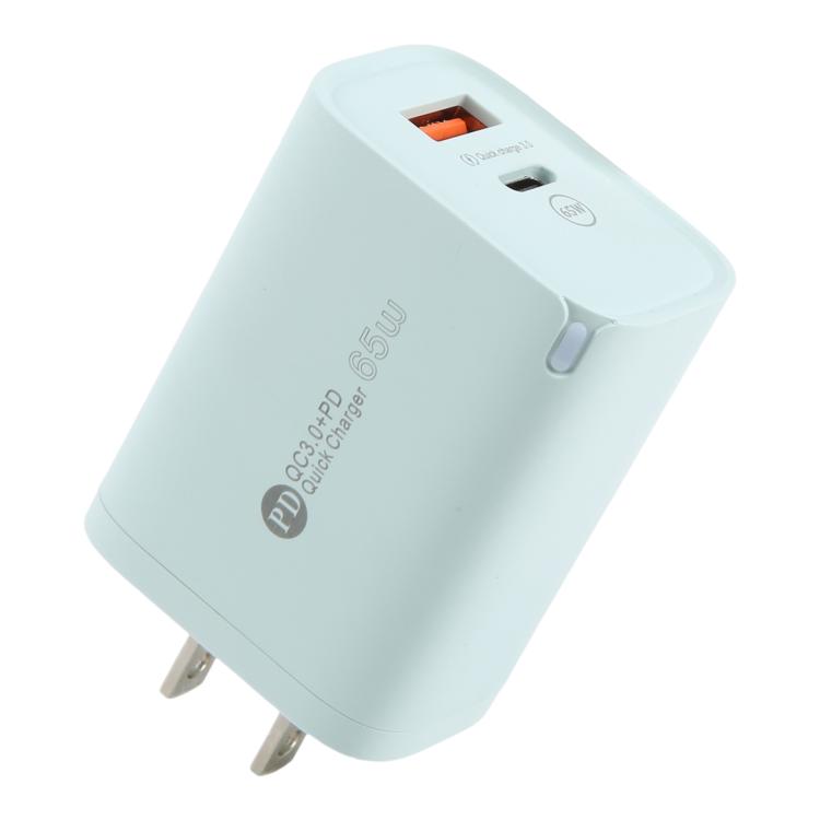 Chargeur rapide AR-PD12 65W QC3.0 USB et USB-C / Type-C PD, prise US, prise US