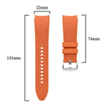 Bracelet de montre en silicone et cuir avec boucle ardillon argentée, pour Samsung Galaxy Watch 7 / 6 / 5 / 4