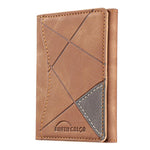 Étui portefeuille magnétique horizontal en cuir prismatique pour cartes