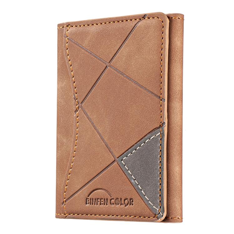 Étui portefeuille magnétique horizontal en cuir prismatique pour cartes