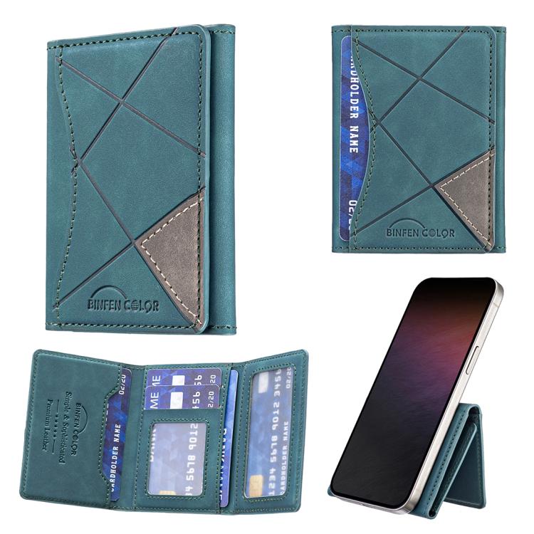 Étui portefeuille magnétique horizontal en cuir prismatique pour cartes