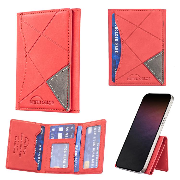Étui portefeuille magnétique horizontal en cuir prismatique pour cartes