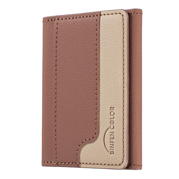 Étui portefeuille magnétique horizontal en cuir, assorti aux couleurs