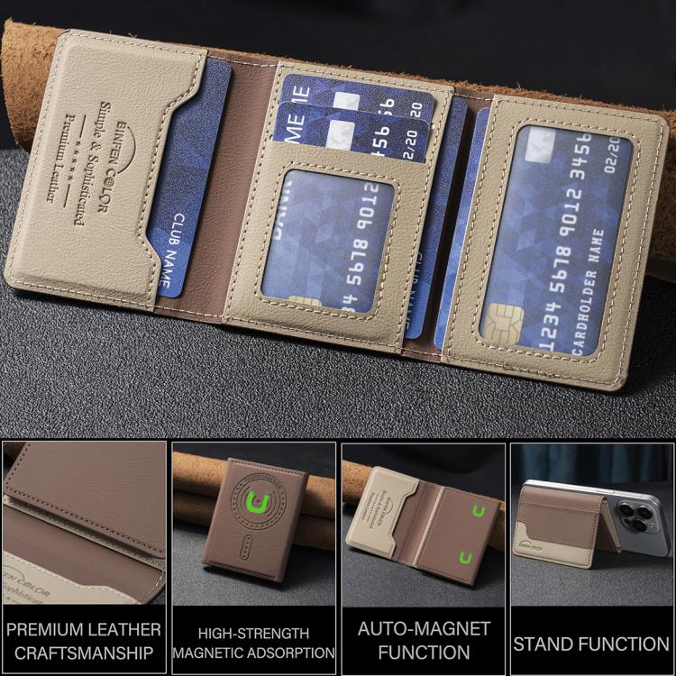 Étui portefeuille magnétique horizontal en cuir, assorti aux couleurs