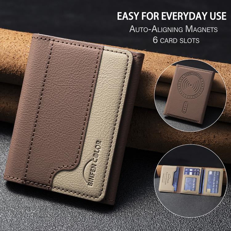Étui portefeuille magnétique horizontal en cuir, assorti aux couleurs