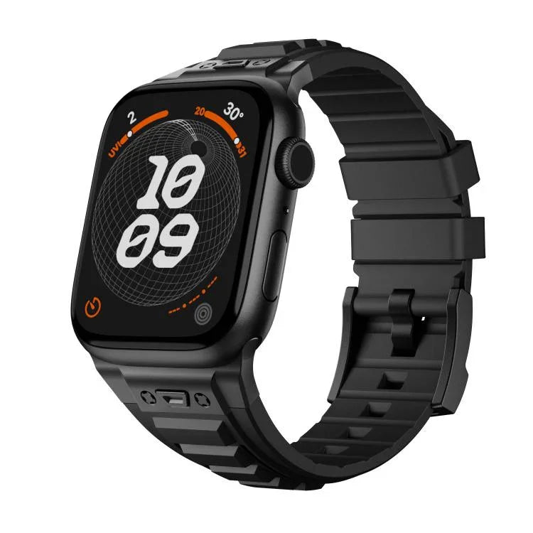 Bracelet de montre Kalebol en silicone extensible haute résistance, pour Apple Watch 46 mm / 49 mm / 45 mm / 44 mm