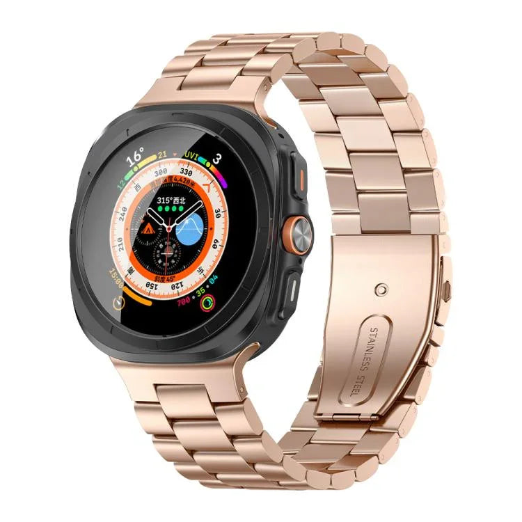 Bracelet de montre Kalebol en acier à trois maillons, pour Samsung Galaxy Watch Ultra 47mm / Ultra 2025