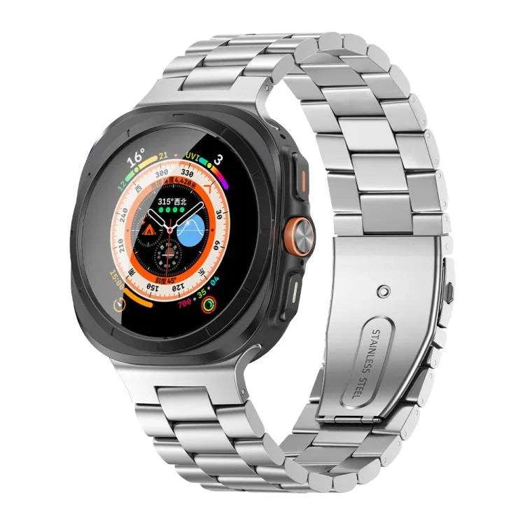 Bracelet de montre Kalebol en acier à trois maillons, pour Samsung Galaxy Watch Ultra 47mm / Ultra 2025