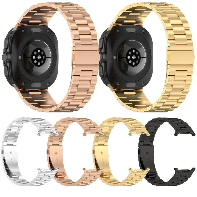 Bracelet de montre Kalebol en acier à trois maillons, pour Samsung Galaxy Watch Ultra 47mm / Ultra 2025