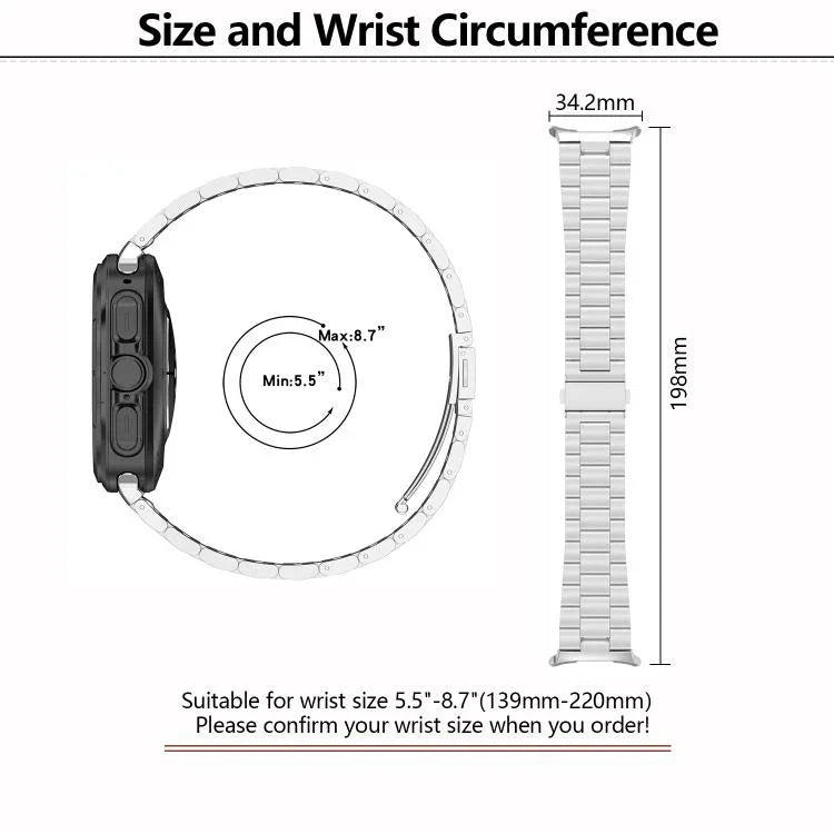 Bracelet de montre Kalebol en acier à trois maillons, pour Samsung Galaxy Watch Ultra 47mm / Ultra 2025