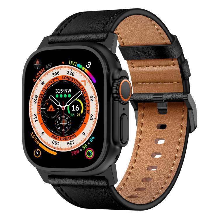 Bracelet de montre Kalebol en cuir véritable, pour Apple Watch 46 mm / 49 mm / 45 mm / 44 mm