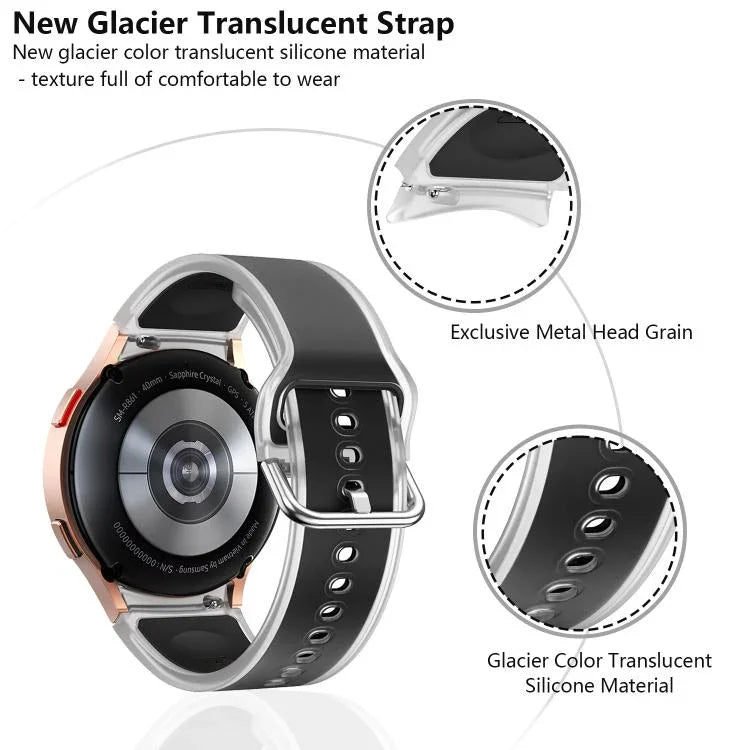 Bracelet de montre en silicone transparent Kalebol Glacier, pour Samsung Galaxy Watch 7 / 6 / 5 / 4