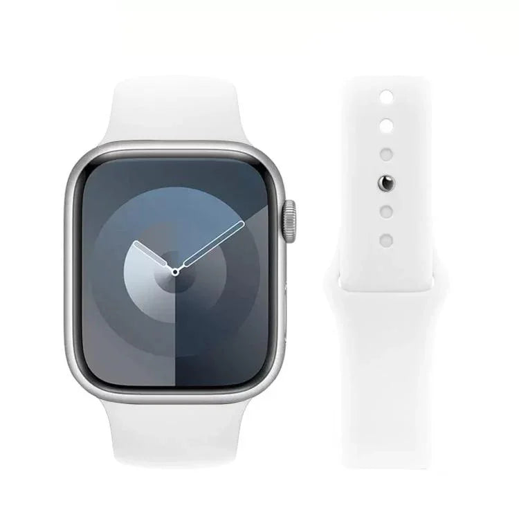 Bracelet de montre en silicone Kalebol à boucle inversée, compatible avec les Apple Watch 46 mm / 49 mm / 45 mm / 44 mm et 42 mm / 41 mm / 40 mm / 38 mm.