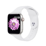 Bracelet de montre en silicone Kalebol à boucle inversée, compatible avec les Apple Watch 46 mm / 49 mm / 45 mm / 44 mm et 42 mm / 41 mm / 40 mm / 38 mm.