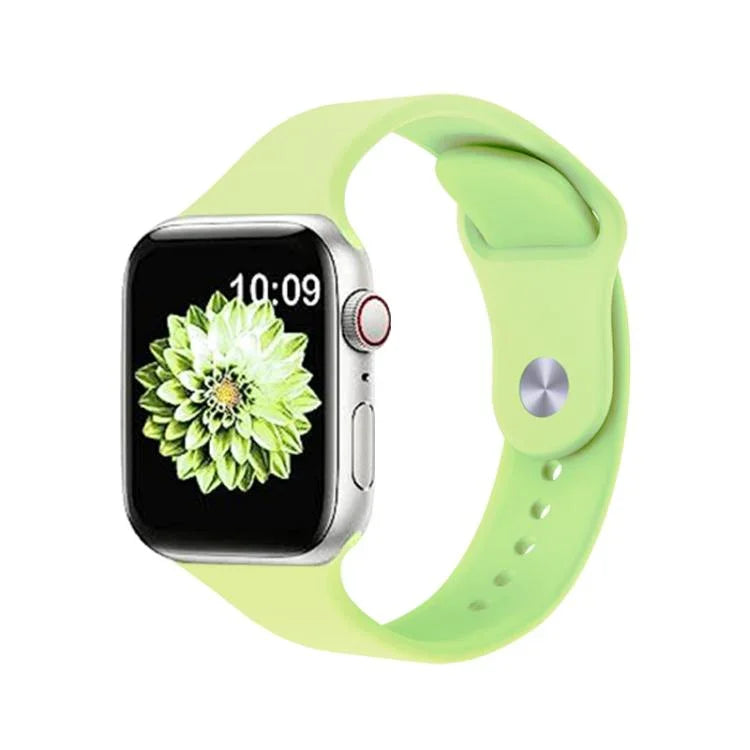 Bracelet de montre en silicone Kalebol à boucle inversée, compatible avec les Apple Watch 46 mm / 49 mm / 45 mm / 44 mm et 42 mm / 41 mm / 40 mm / 38 mm.