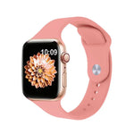 Bracelet de montre en silicone Kalebol à boucle inversée, compatible avec les Apple Watch 46 mm / 49 mm / 45 mm / 44 mm et 42 mm / 41 mm / 40 mm / 38 mm.