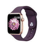 Bracelet de montre en silicone Kalebol à boucle inversée, compatible avec les Apple Watch 46 mm / 49 mm / 45 mm / 44 mm et 42 mm / 41 mm / 40 mm / 38 mm.