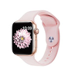 Bracelet de montre en silicone Kalebol à boucle inversée, compatible avec les Apple Watch 46 mm / 49 mm / 45 mm / 44 mm et 42 mm / 41 mm / 40 mm / 38 mm.