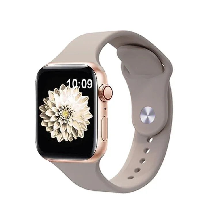Bracelet de montre en silicone Kalebol à boucle inversée, compatible avec les Apple Watch 46 mm / 49 mm / 45 mm / 44 mm et 42 mm / 41 mm / 40 mm / 38 mm.