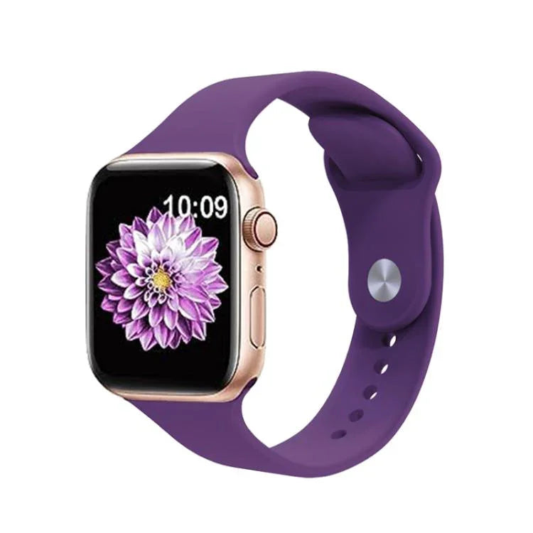 Bracelet de montre en silicone Kalebol à boucle inversée, compatible avec les Apple Watch 46 mm / 49 mm / 45 mm / 44 mm et 42 mm / 41 mm / 40 mm / 38 mm.