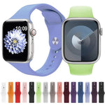 Bracelet de montre en silicone Kalebol à boucle inversée, compatible avec les Apple Watch 46 mm / 49 mm / 45 mm / 44 mm et 42 mm / 41 mm / 40 mm / 38 mm.