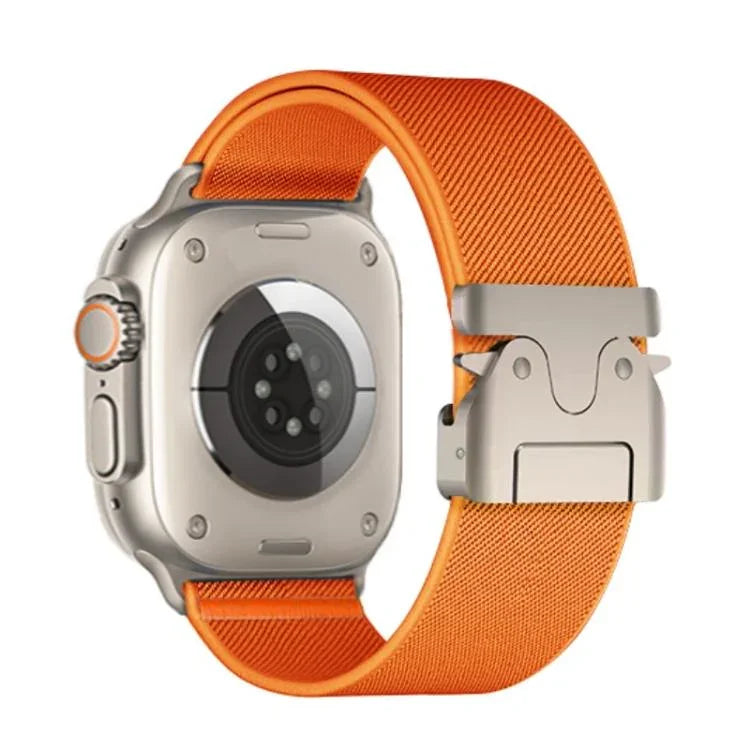 Bracelet de montre élastique en nylon avec boucle parachute Kalebol, compatible avec Apple Watch 46 mm / 49 mm / 45 mm / 44 mm et Apple Watch 42 mm / 41 mm / 40 mm / 38 mm.