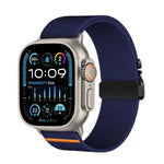 Bracelet de montre élastique en nylon avec boucle parachute Kalebol, compatible avec Apple Watch 46 mm / 49 mm / 45 mm / 44 mm et Apple Watch 42 mm / 41 mm / 40 mm / 38 mm.