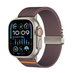 Bracelet de montre élastique en nylon avec boucle parachute Kalebol, compatible avec Apple Watch 46 mm / 49 mm / 45 mm / 44 mm et Apple Watch 42 mm / 41 mm / 40 mm / 38 mm.