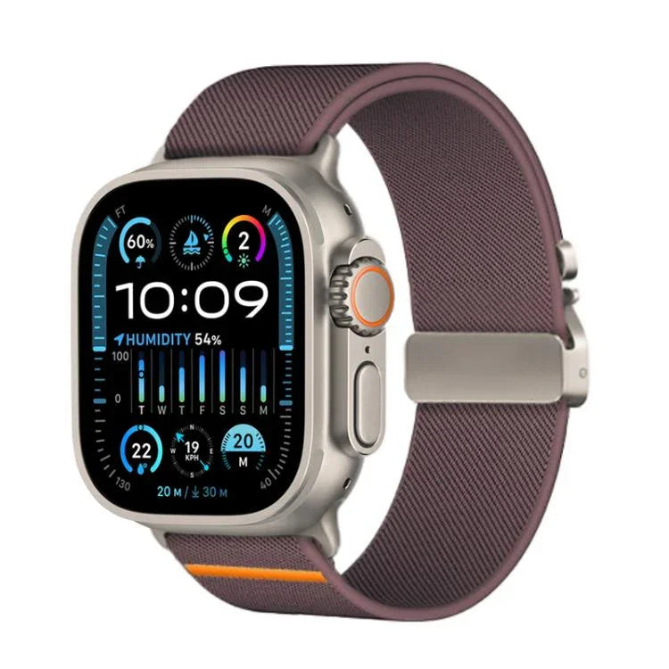 Bracelet de montre élastique en nylon avec boucle parachute Kalebol, compatible avec Apple Watch 46 mm / 49 mm / 45 mm / 44 mm et Apple Watch 42 mm / 41 mm / 40 mm / 38 mm.