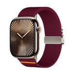 Bracelet de montre élastique en nylon avec boucle parachute Kalebol, compatible avec Apple Watch 46 mm / 49 mm / 45 mm / 44 mm et Apple Watch 42 mm / 41 mm / 40 mm / 38 mm.