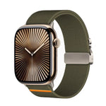 Bracelet de montre élastique en nylon avec boucle parachute Kalebol, compatible avec Apple Watch 46 mm / 49 mm / 45 mm / 44 mm et Apple Watch 42 mm / 41 mm / 40 mm / 38 mm.