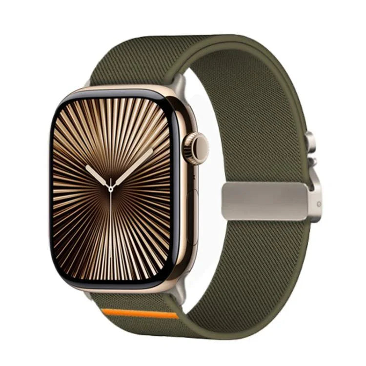 Bracelet de montre élastique en nylon avec boucle parachute Kalebol, compatible avec Apple Watch 46 mm / 49 mm / 45 mm / 44 mm et Apple Watch 42 mm / 41 mm / 40 mm / 38 mm.