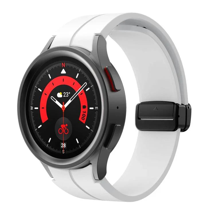 Bracelet en silicone Kalebol avec boucle magnétique pliante concave, pour Samsung Galaxy Watch7 / 6 / 5
