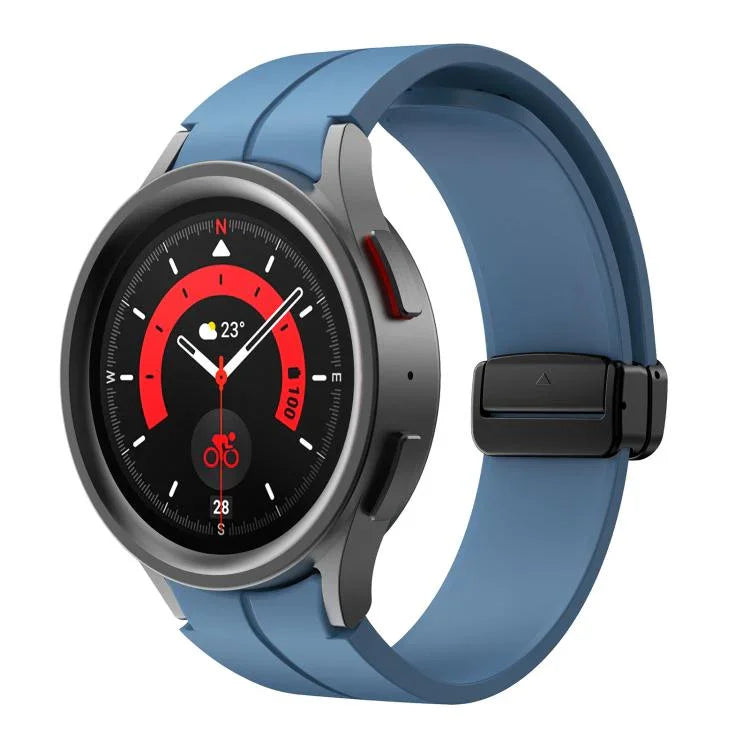 Bracelet en silicone Kalebol avec boucle magnétique pliante concave, pour Samsung Galaxy Watch7 / 6 / 5