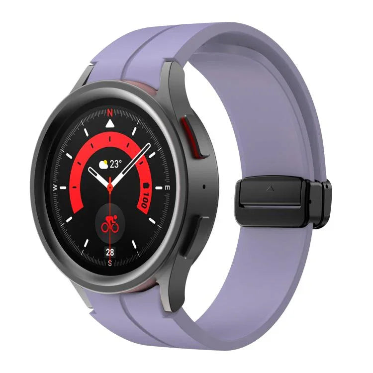 Bracelet en silicone Kalebol avec boucle magnétique pliante concave, pour Samsung Galaxy Watch7 / 6 / 5