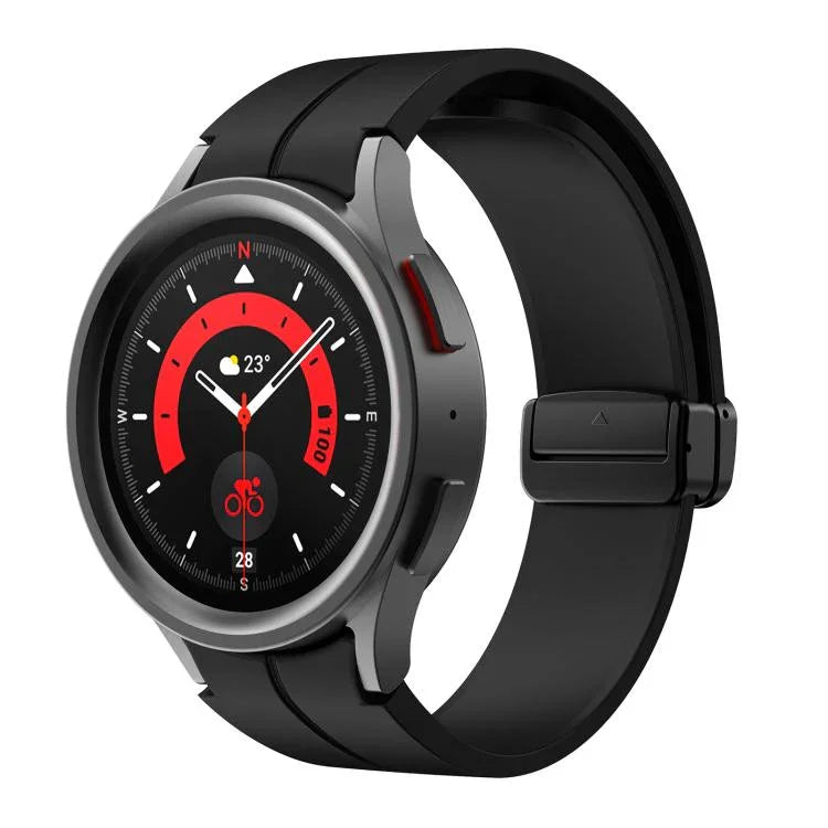 Bracelet en silicone Kalebol avec boucle magnétique pliante concave, pour Samsung Galaxy Watch7 / 6 / 5