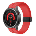 Bracelet en silicone Kalebol avec boucle magnétique pliante concave, pour Samsung Galaxy Watch7 / 6 / 5