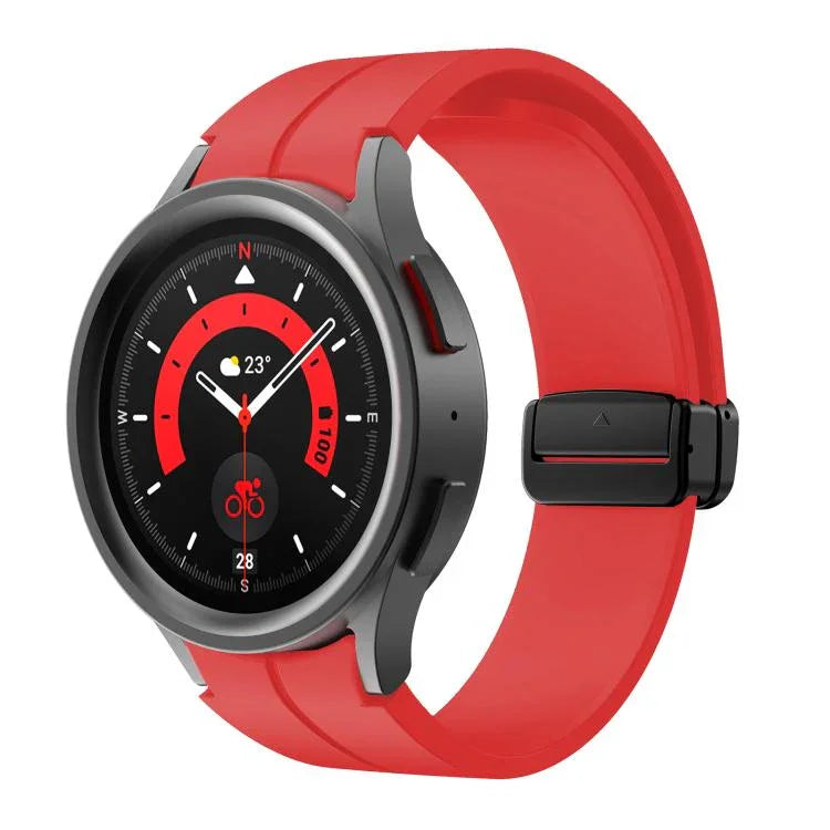 Bracelet en silicone Kalebol avec boucle magnétique pliante concave, pour Samsung Galaxy Watch7 / 6 / 5