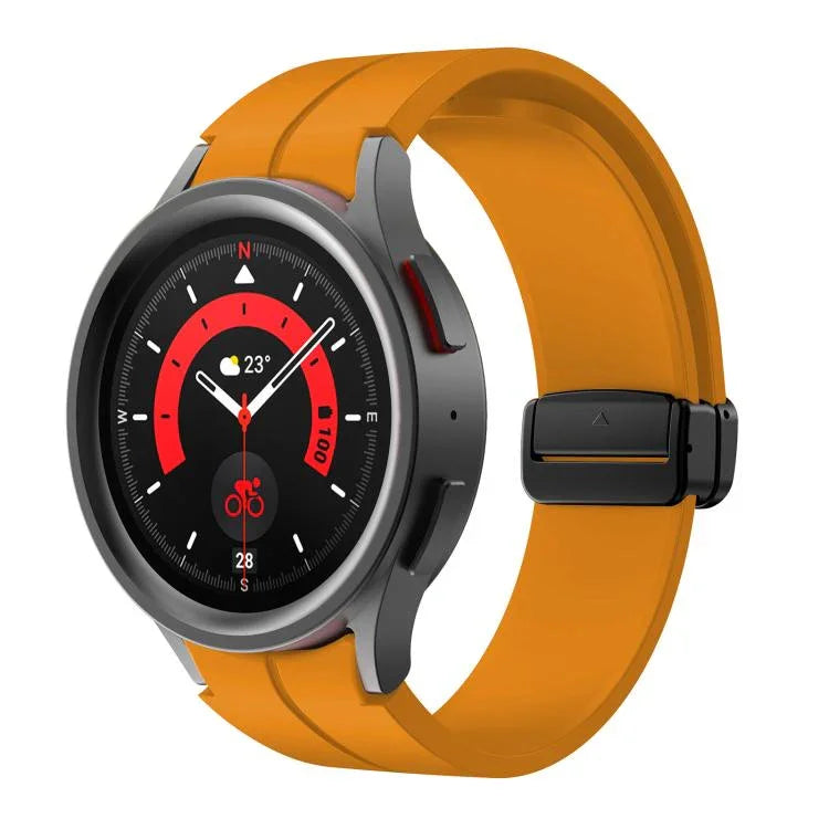 Bracelet en silicone Kalebol avec boucle magnétique pliante concave, pour Samsung Galaxy Watch7 / 6 / 5