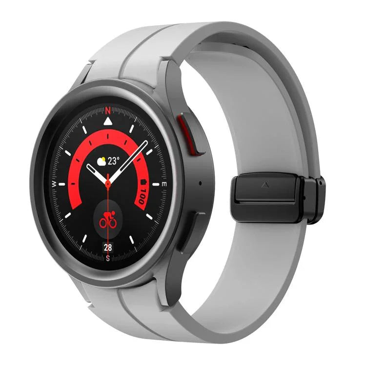 Bracelet en silicone Kalebol avec boucle magnétique pliante concave, pour Samsung Galaxy Watch7 / 6 / 5