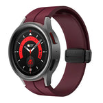 Bracelet en silicone Kalebol avec boucle magnétique pliante concave, pour Samsung Galaxy Watch7 / 6 / 5