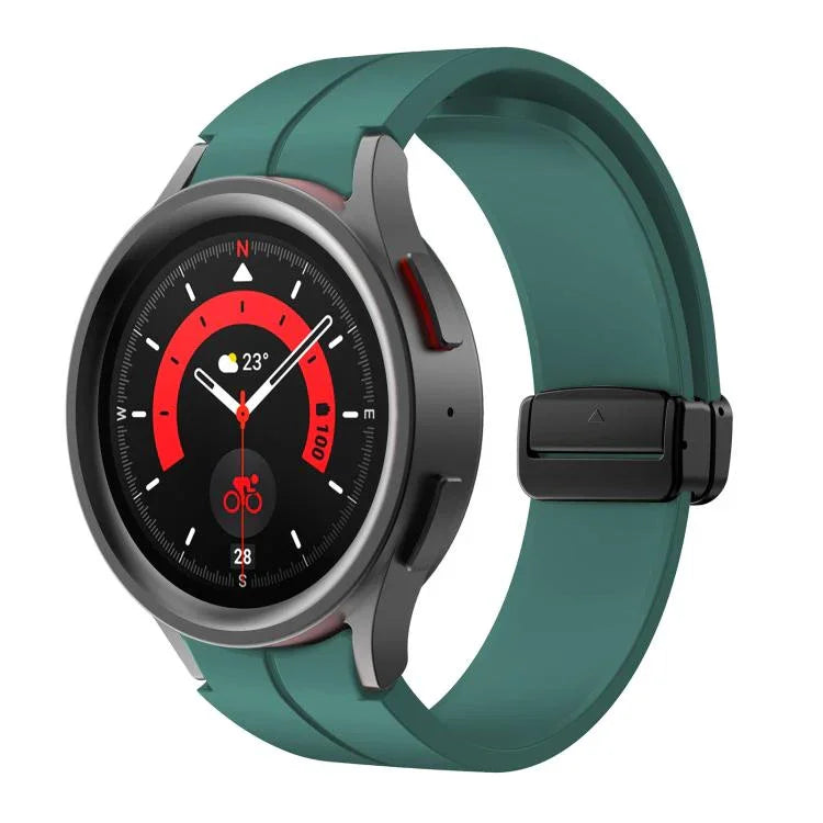 Bracelet en silicone Kalebol avec boucle magnétique pliante concave, pour Samsung Galaxy Watch7 / 6 / 5
