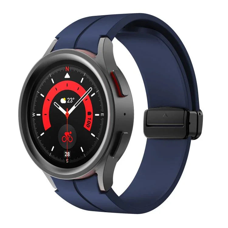 Bracelet en silicone Kalebol avec boucle magnétique pliante concave, pour Samsung Galaxy Watch7 / 6 / 5